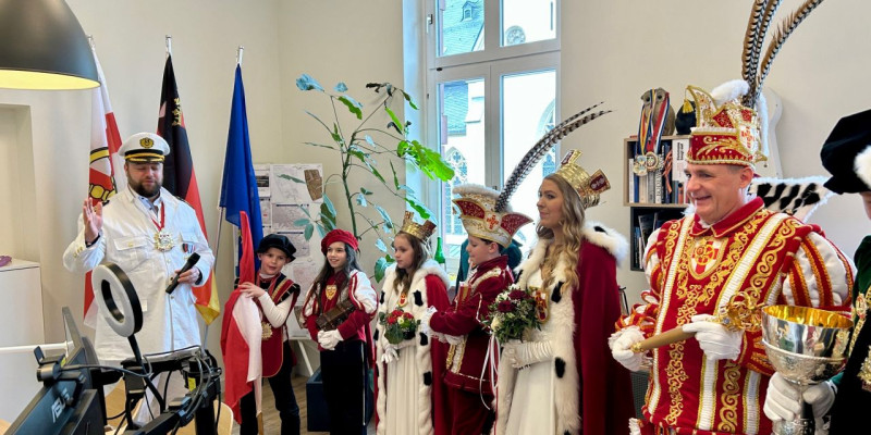 Besuch im Amtszimmer des Oberbürgermeisters