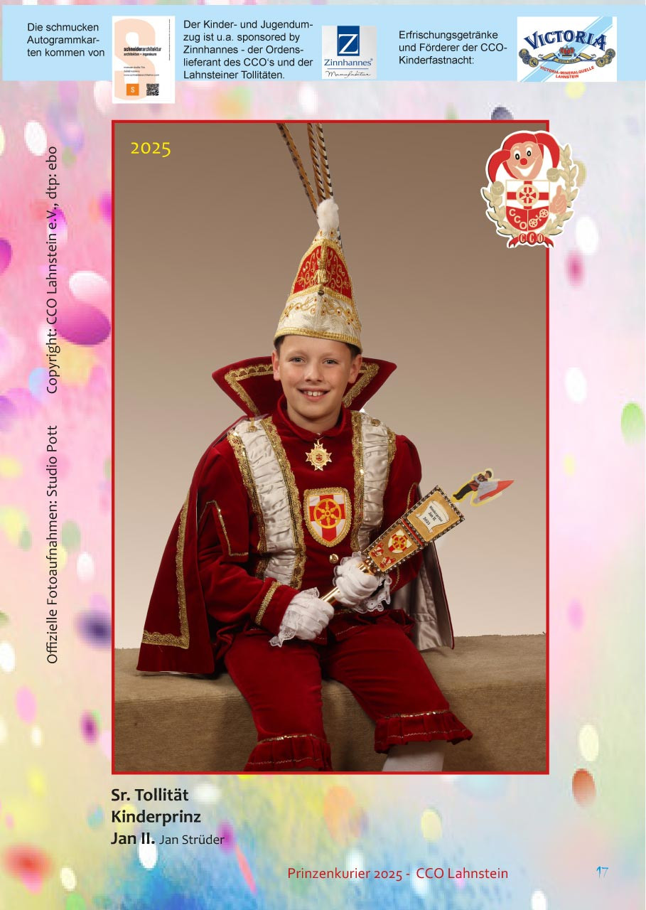 Prinzenkurier 2025 Prinz und Lahno-Rhenania 2025