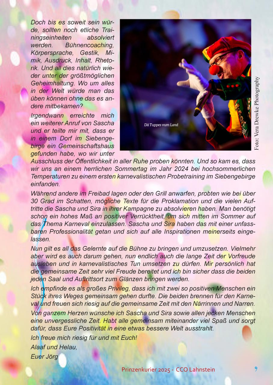 Prinzenkurier 2025 Prinz und Lahno-Rhenania 2025