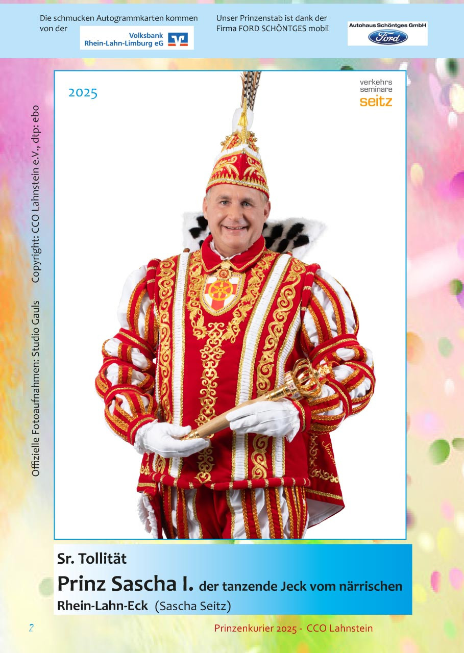 Prinzenkurier 2025 Prinz und Lahno-Rhenania 2025
